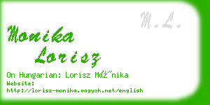 monika lorisz business card